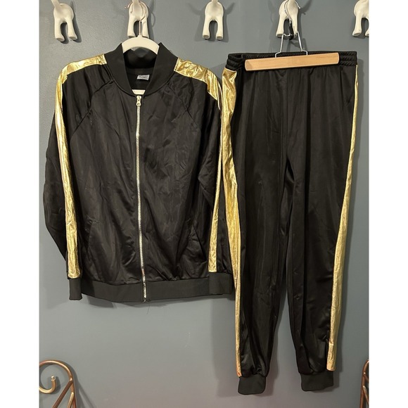 Spirit Halloween Hip Hop Rapper Rub DMC Track Suit Costume Men's Size Medium - Picture 1 of 6